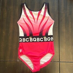 Sylvia P (RARE FIND) Pink, Black and White Beam Queen BQBC Gymnastics Leotard